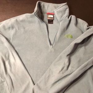 Small blue North Face fleece pullover